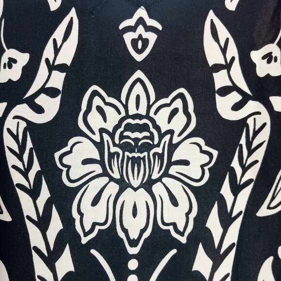 MSK, Black & White Paisley Sleeveless Maxi Dress, EUC, Beachy, Vacation, Boho - Picture 3 of 16